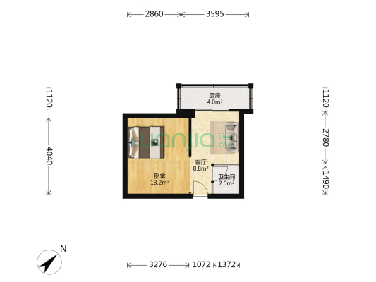承德道 1室1厅1卫 35平方