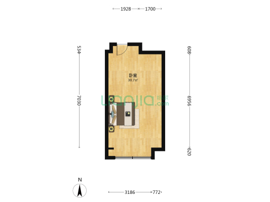 保利恒伟时光印象 1室0厅0卫 48平方