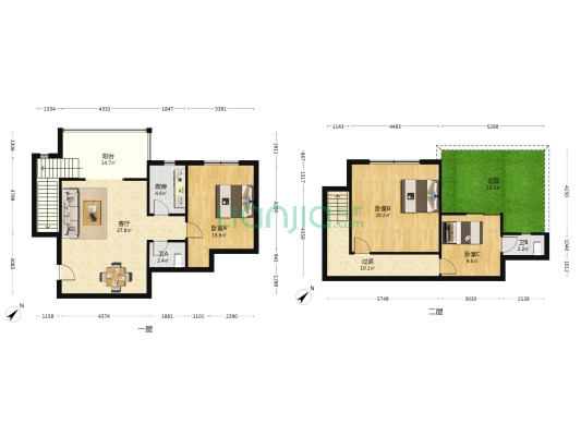 雍翠嘉苑 3室1厅2卫 112平方