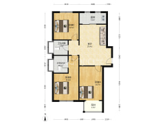 出门冠云路，老城区，房本满两年税少，精装修，采光好-涿州四季橙小区户型图