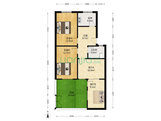 房产家属院 2室2厅1卫 70平方