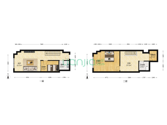 南方花园瑞阳居 2室1厅1卫 59平方