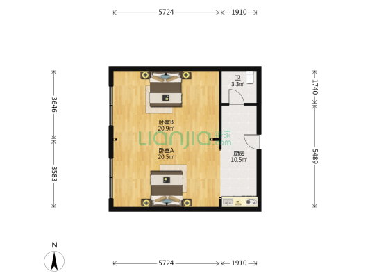 环海路附90号 2室0厅1卫 78平方