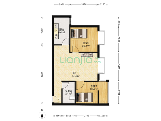 阳光印象 2室1厅1卫 69平方