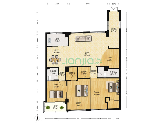 柳市兆丰西路25号 4室2厅2卫 175平方