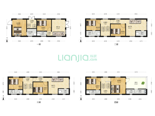 五桂山长命水村 8室3厅8卫 153平方