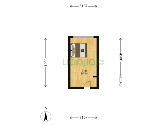 力高凤凰新天 1室1厅1卫 30平方