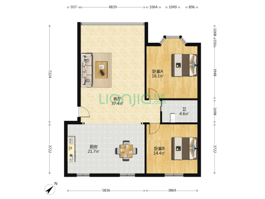 明心街6号 2室1厅1卫 213平方