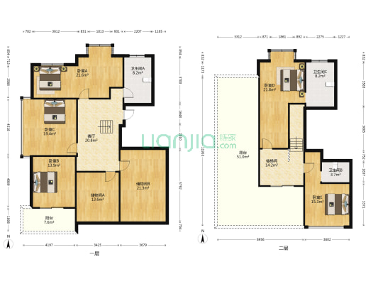 永通锦泰苑 5室1厅3卫 254平方