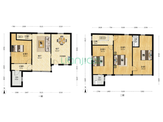 南袁家浜路 4室2厅3卫 137平方