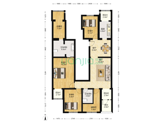 泥洼路30号院 3室2厅2卫 123平方