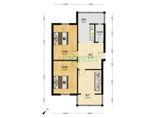 文家东巷15号 2室2厅1卫 71平方