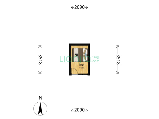 西海南沿 1室0厅0卫 11平方
