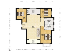 印象城，70年大产权，三居两卫，采光好视野好-涿州鹏渤·印象城户型图