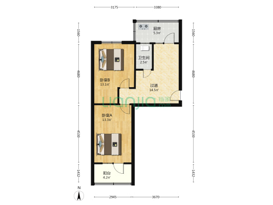 光明楼(路南区) 2室0厅1卫 65平方