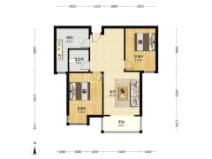 此房满二 精装修 好楼层 采光好 闹中取静小区 物业好-涿州金品时代户型图