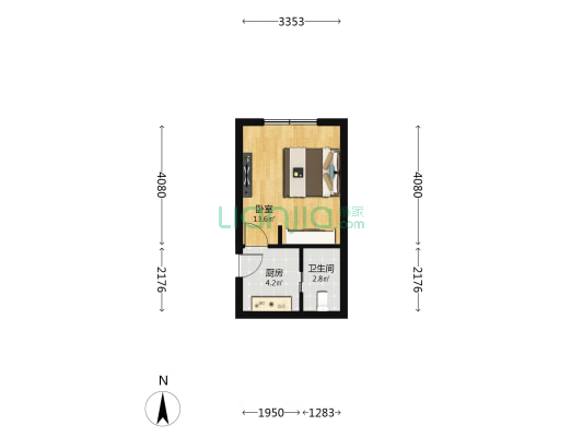 绿杨村 1室0厅1卫 28平方