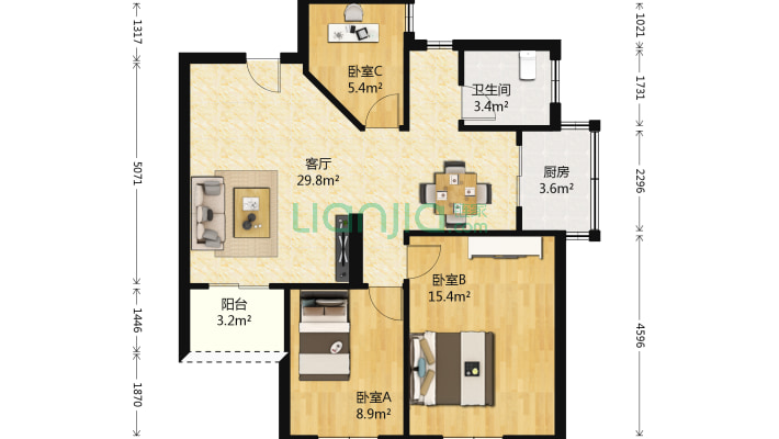 水晶花园二手房实景图