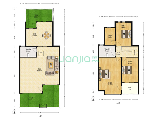 玖园 3室2厅2卫 272平方