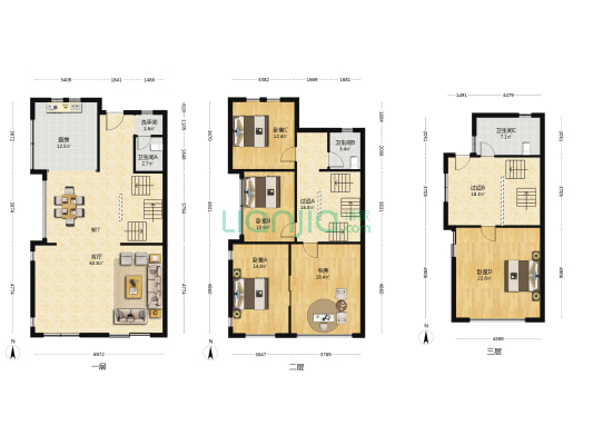 天居玲珑湾(别墅) 5室1厅4卫 187平方