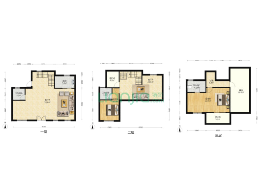 燕湖里云邸 2室2厅3卫 160平方