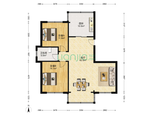 春波小区 2室1厅1卫 102平方