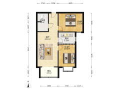 市区内宏远碧萝湾全阳两居室户型方正随时看房-涿州宏远碧萝湾户型图