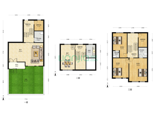 青龙公寓 3室2厅3卫 325平方