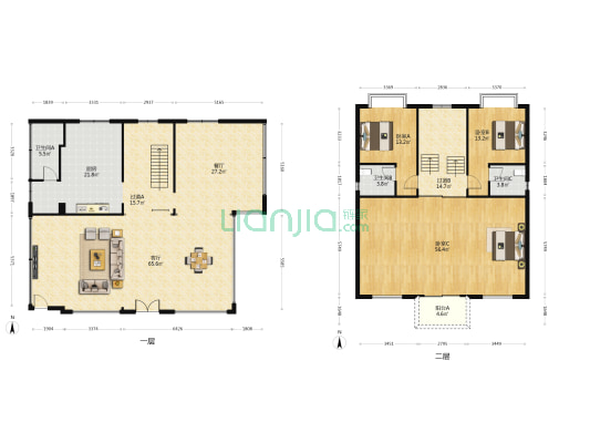 三东大道107号小区 3室2厅3卫 352平方