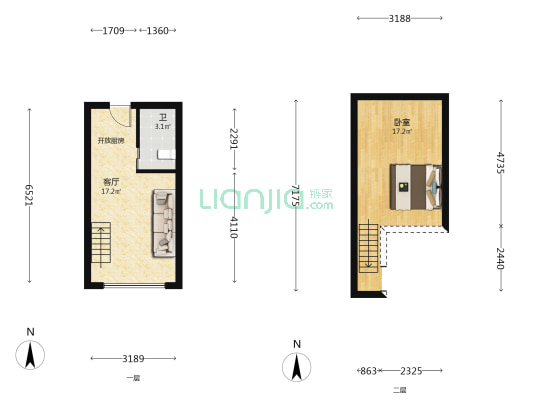 润达丰大厦 1室1厅1卫 30平方