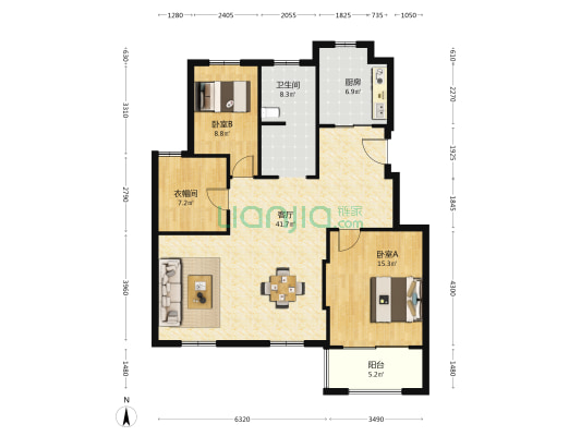 何桥新村 2室1厅1卫 125平方