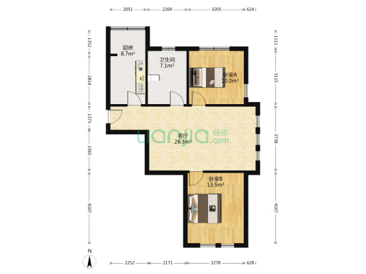 盘沽馨苑 2室1厅1卫 89平方