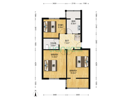 石油新村二区 1室1厅1卫 72平方