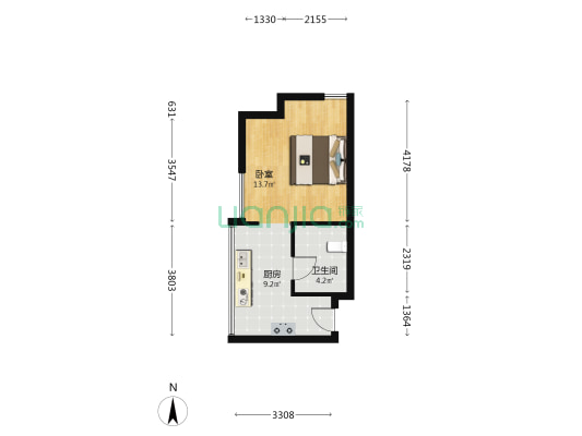 吉杨路639号 1室0厅1卫 40平方