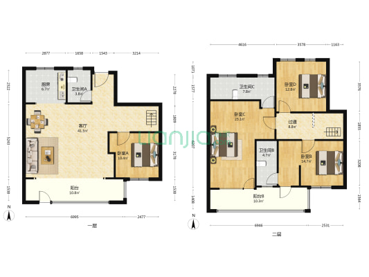 佳兆业·和光雅院 4室1厅3卫 262平方