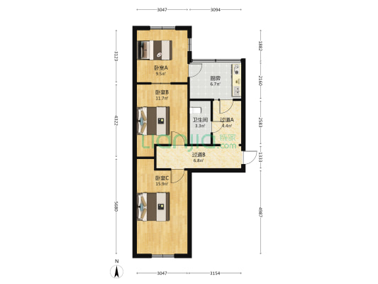 省建总公司 3室0厅1卫 73平方