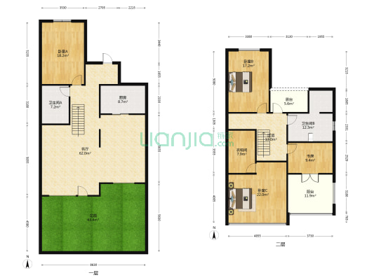 南湖花园 4室1厅2卫 210平方