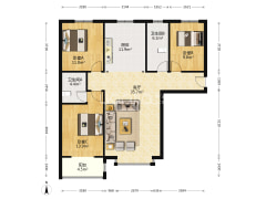 房子是 中间楼层，南北通透。就在马路对 面大三居户.-涿州惠友万悦城(涿州)户型图