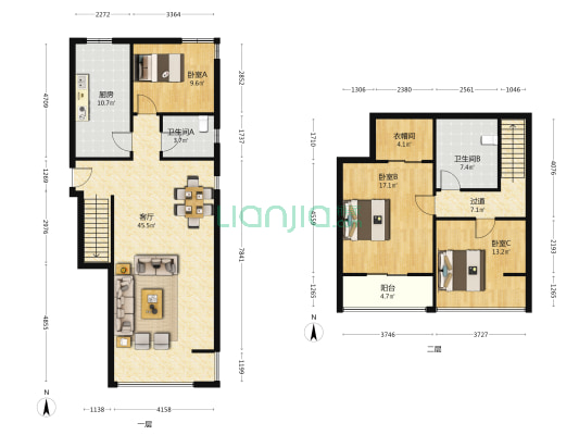 紫桂苑 3室1厅2卫 163平方