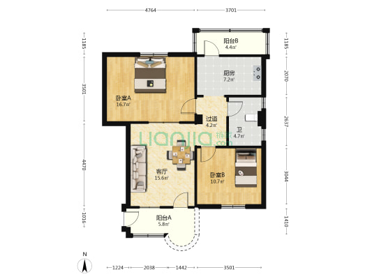 穗苑新村 2室1厅1卫 84平方