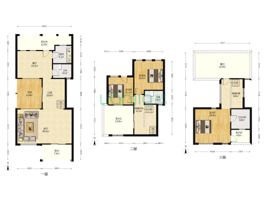 海航中国集锦润青城 4室2厅3卫 177平方