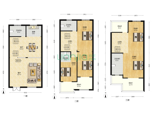 田园牧歌水韵居 5室2厅4卫 244平方