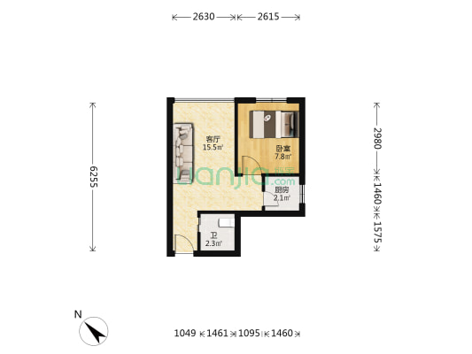 浩益花园 1室1厅1卫 35平方