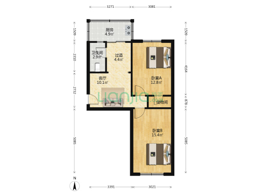 东星小区 2室1厅1卫 65平方