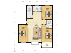 涿州开发区南北通透精装修拎包入住大三居-涿州惠友万悦城(涿州)户型图