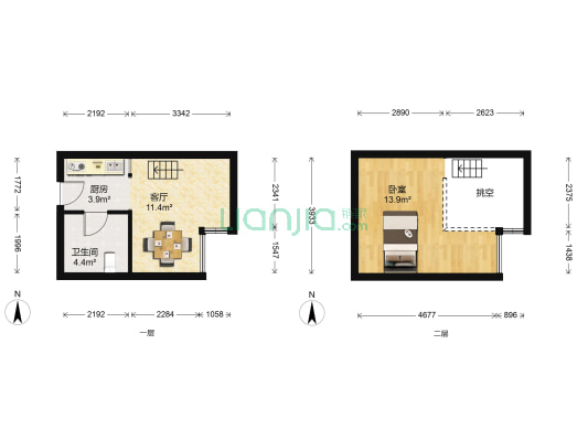 安惠国际 1室1厅1卫 32平方