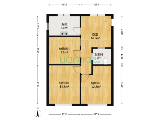 东吴北路散盘 1室0厅1卫 84平方
