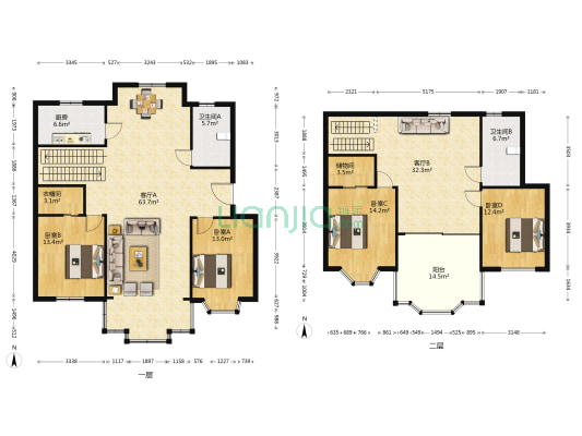 兴业苑 4室2厅2卫 204平方