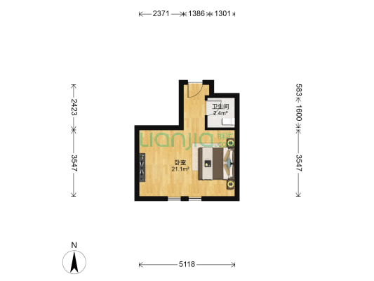 商城·凤凰印象Plus公馆 1室0厅1卫 41平方