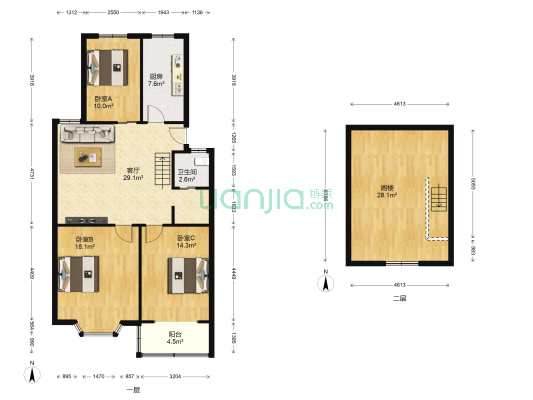 吉祥花园 3室1厅1卫 99平方